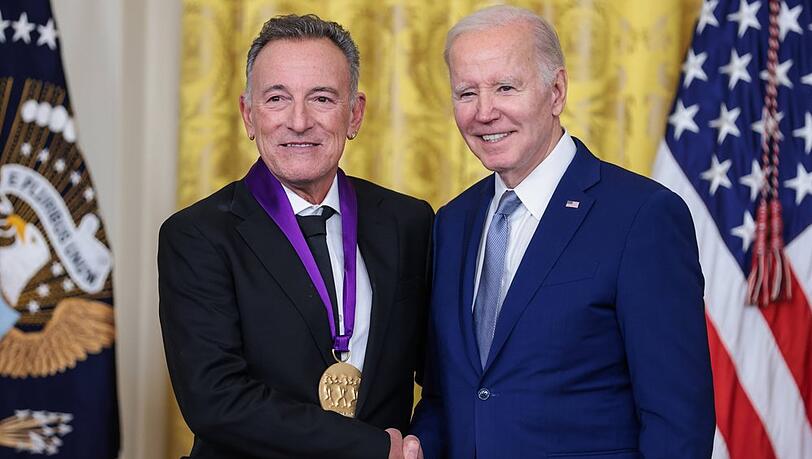 Bruce Springsteen und Joe Biden am Dienstag im Weißen Haus.