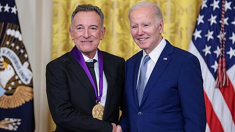 Bruce Springsteen und Joe Biden am Dienstag im Weißen Haus.