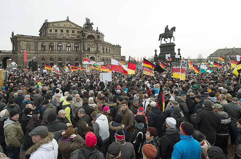 Die Bewegung rechnet mit rund 5000 Demonstranten bei der Kundgebung am Montag in Dresden.