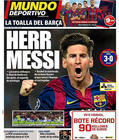 Mundo Deportivo: "Herr Messi"