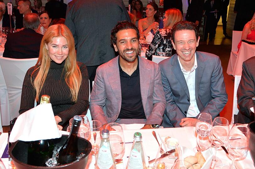 Beste Laune: Palina Rojinski, Elyas M'Barek und Oliver Berben.