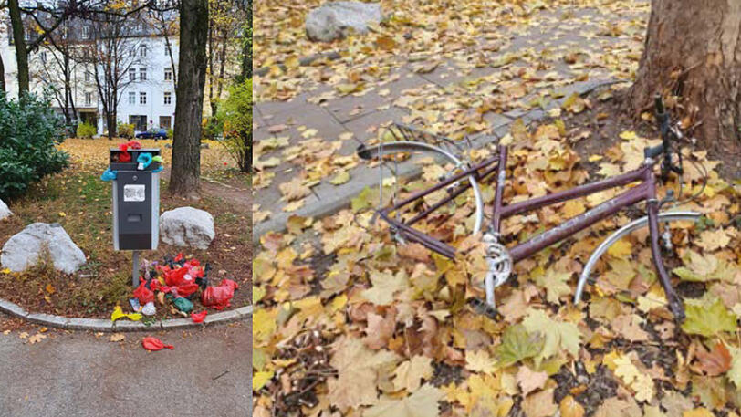 An der Dachauer Straße 90 liegt zunehmend Müll herum.