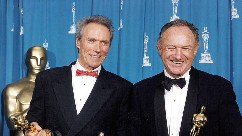 Clint Eastwood und Gene Hackman bei der Oscarverleihung 1993. Clint Eastwood und Gene Hackman bei der Oscarverleihung 1993.