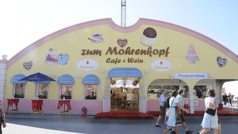 Gelb wird die Fassade des Wiesn-Zelts künftig nicht mehr sein.