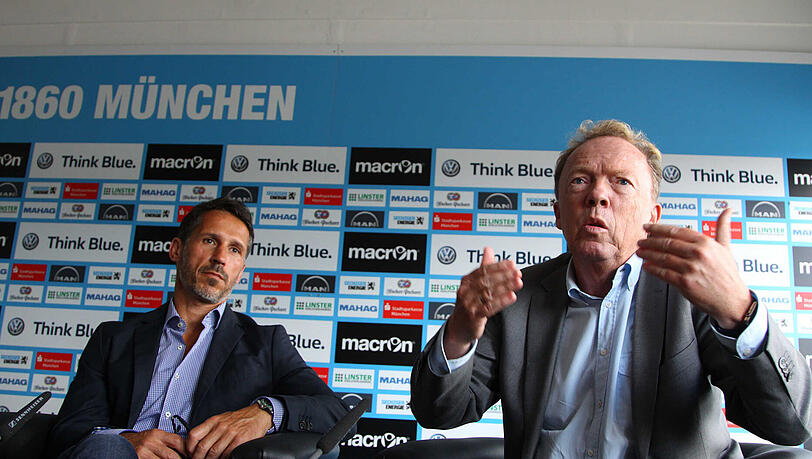 Ribamar, Olic, Mister X? Laut 1860-Präsident Peter Cassalette (r.) sollen vor dem Saisonstart am 7. August noch "zwei, drei Neue" kommen - Sportchef Thomas Eichin (l.) soll's einfädeln.