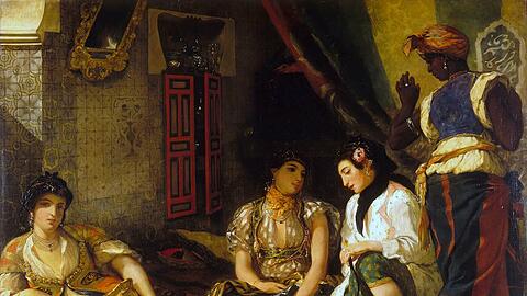 Wie eine dieser &bdquo;Frauen von Algier&ldquo; (von Eugene Delacroix, gemalt 1834) könnte die Geliebte Hammers ausgesehen haben.