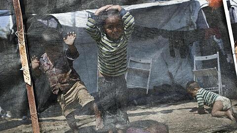 Kinder spielen im Flüchtlingslager Moria auf der griechischen Ägäisinsel Lesbos. Deutschland darf Asylbewerber in ein anderes europäisches Land abschieben, auch wenn das Sozialsystem dort mangelhaft ist.