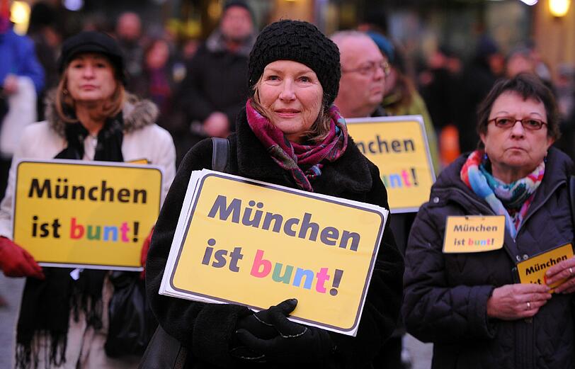 Die "München ist bunt"-Kundgebung: Rund 20 000 Teilnehmer demonstrierten für ein tolerantes und weltoffenes München.