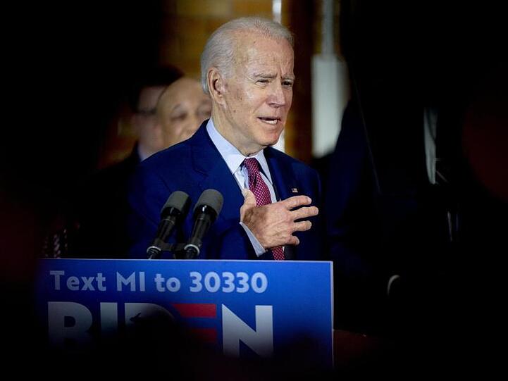 Joe Biden spricht auf einer Wahlkampfveranstaltung.