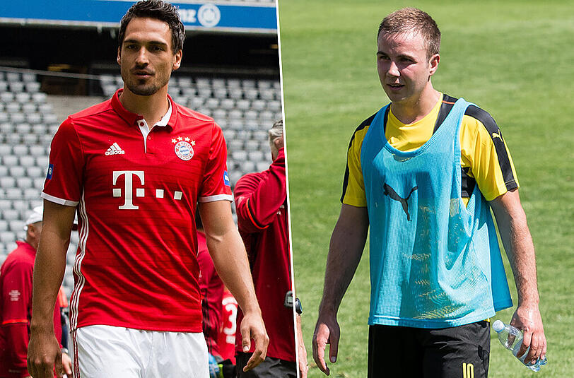 Während Mats Hummels bei der Rückkehr in den Signal-Iduna-Park in der Startelf des FC Bayern steht, muss Mario Götze zunächst auf der Bank des BVB Platz nehmen.