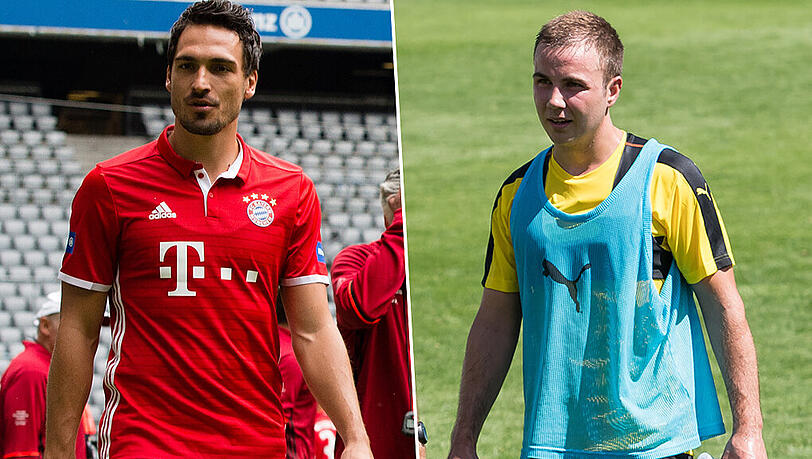 Während Mats Hummels bei der Rückkehr in den Signal-Iduna-Park in der Startelf des FC Bayern steht, muss Mario Götze zunächst auf der Bank des BVB Platz nehmen.
