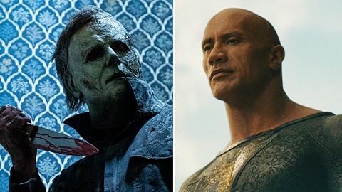 Der eine steht (vermeintlich) vor dem Ende seiner Leinwand-Präsenz, der andere fängt gerade erst an: Killer Michael Myers und Superheld Black Adam.
