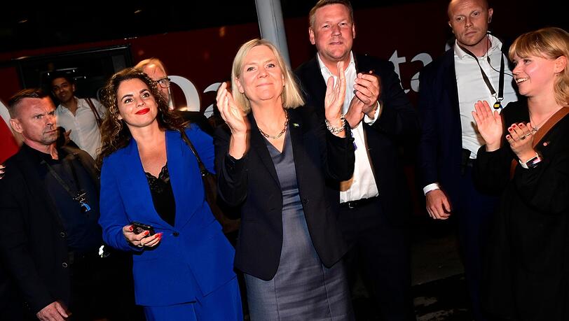 Magdalena Anderssons Sozialdemokraten werden wohl stärkste Kraft. Magdalena Anderssons Sozialdemokraten werden wohl stärkste Kraft.