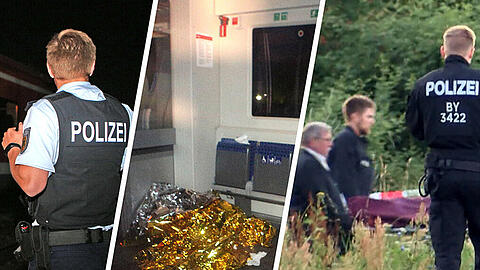 Bei Würzburg hat ein junger Mann scheinbar wahllos Zuggäste mit einer Axt und einem Messer angegriffen. Der Täter wurde von der Polizei erschossen. Die Bilder.