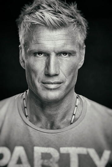 Starkes Motiv von Schauspieler Dolph Lundgren