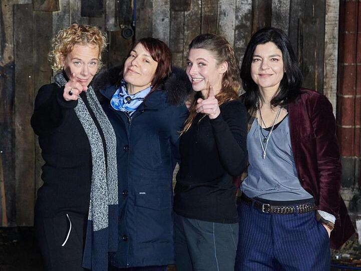 Krebitz, Svenja Jung und Jasmin Tabatabai (l-r) spielten gemeinsam in "Bandits".