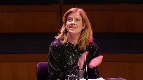 Die Schauspielerin Caroline Peters bei der Lit.Cologne