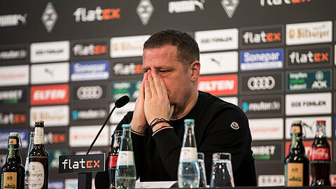 Kämpfte während der Pressekonferenz mit den Tränen: Gladbachs scheidender Sportdirektor Max Eberl.