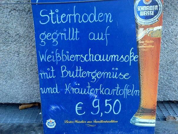 Die besondere Speisekarte im Tal.