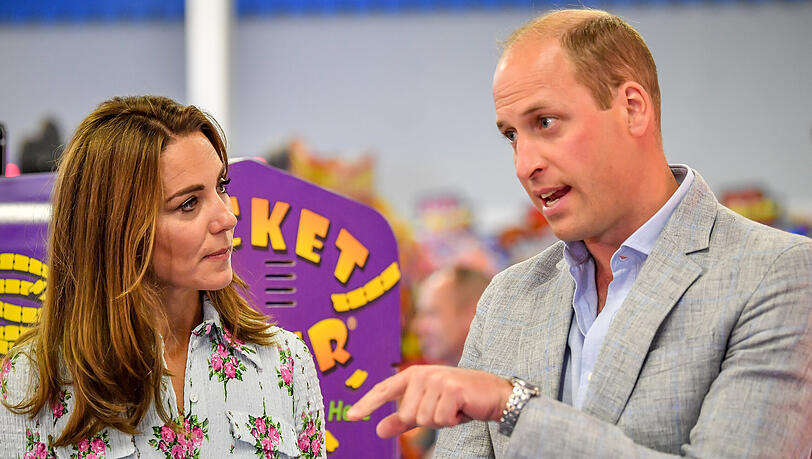 Herzogin Kate und Prinz William besuchten im August die Insel Barry.