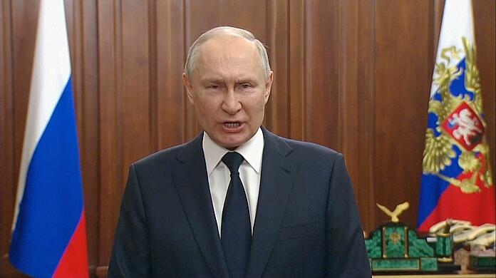 Der russische Präsident Wladimir Putin meldet sich nach dem Aufstand in einer Fernsehansprache zu Wort.