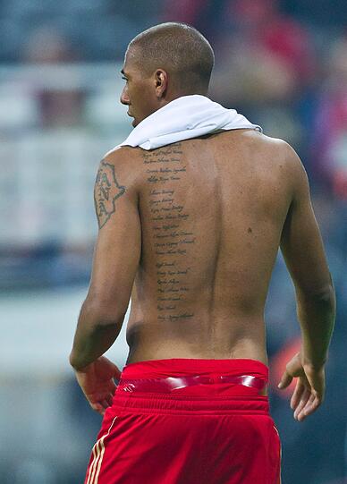 Weitere Tattoos sind in Planung: Boatengs Töchter sind vor sieben Monaten geboren - auch sie sollen einen Platz auf Papas Haut bekommen.