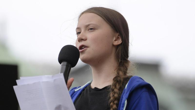 Klimaaktivistin Greta Thunberg während einer Kundgebung in Stockholm. Klimaaktivistin Greta Thunberg während einer Kundgebung in Stockholm.