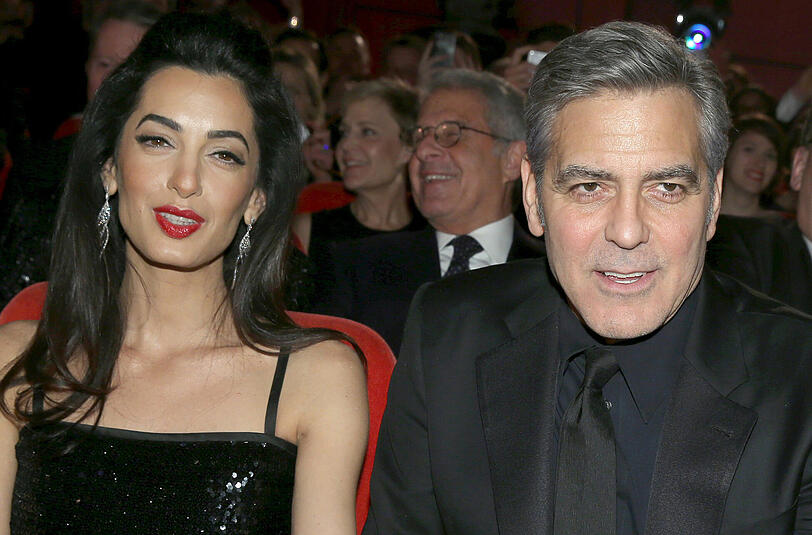 George Clooney und Ehefrau Amal bei der Berlinale.
