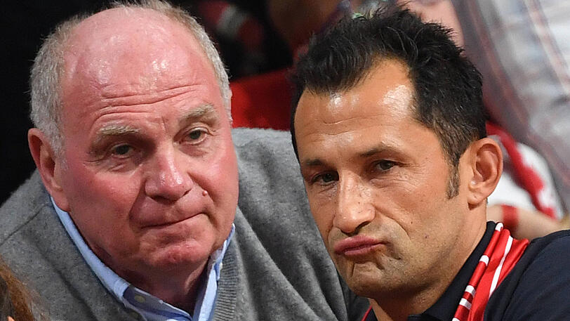 Bosse des FC Bayern: Vereinspräsident Uli Hoeneß (li.) und Sportdirektor Hasan Salihamidzic.