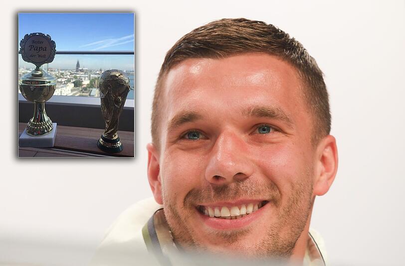 Lukas Podolski und seine Frau Monika haben einen Sohn und eine Tochter.