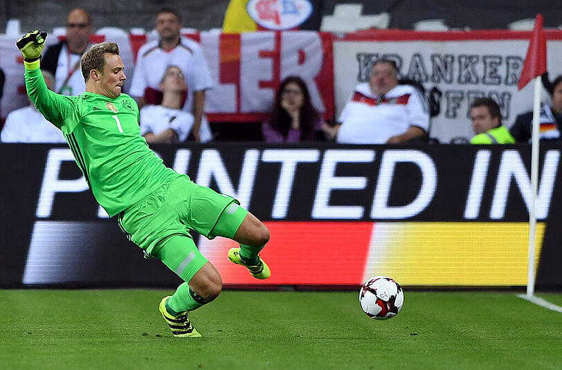 Noch ohne Niederlage in WM-Qualifikationsspielen: Manuel Neuer, Kapitän und Torhüter der deutschen Nationalelf.