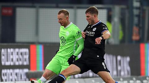Die Partie zwischen Bielefeld und Wolfsburg war hart umkämpft.
