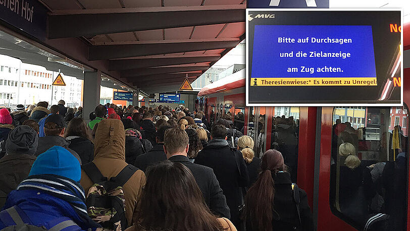 Stammstrecke dicht, U-Bahn kaputt, Bahnsteige überfüllt. Momentan kommt es zu erheblichen Verzögerungen im S- und U-Bahn-Verkehr.