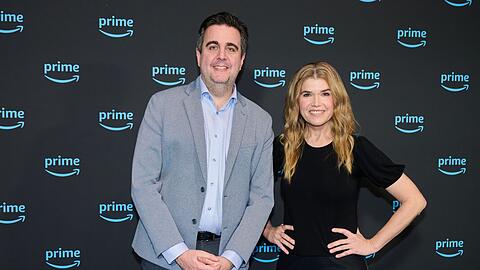 Anke Engelke und Bastian Pastewka kommen zur Jahres-Pressekonferenz von Prime Video ins WECC Berlin.