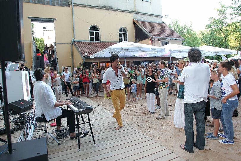 Entspannte Stimmung auf der Praterinsel.