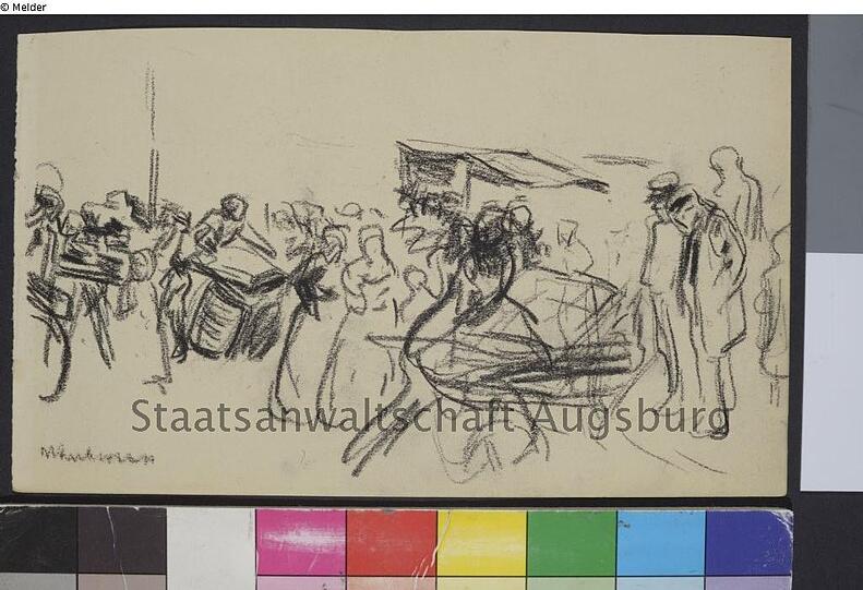 Max Liebermann: "Personen am Markt"