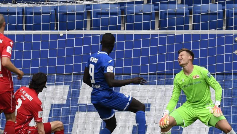 Ihlas Bebou (M) brachte Hoffenheim gegen Union Berlin in Führung. Ihlas Bebou (M) brachte Hoffenheim gegen Union Berlin in Führung.