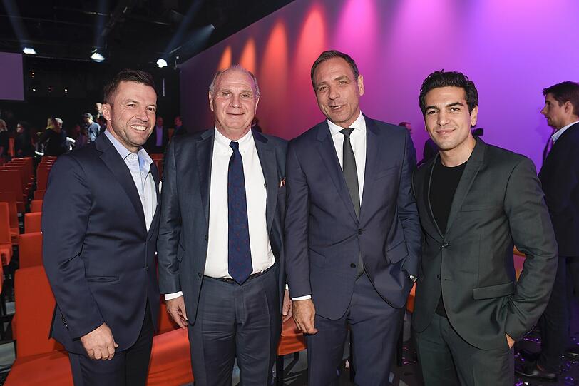 Lothar Matthäus, Uli Hoeneß , Carsten Schmidt (CEO Sky Deutschland), Elyas M'Barek.