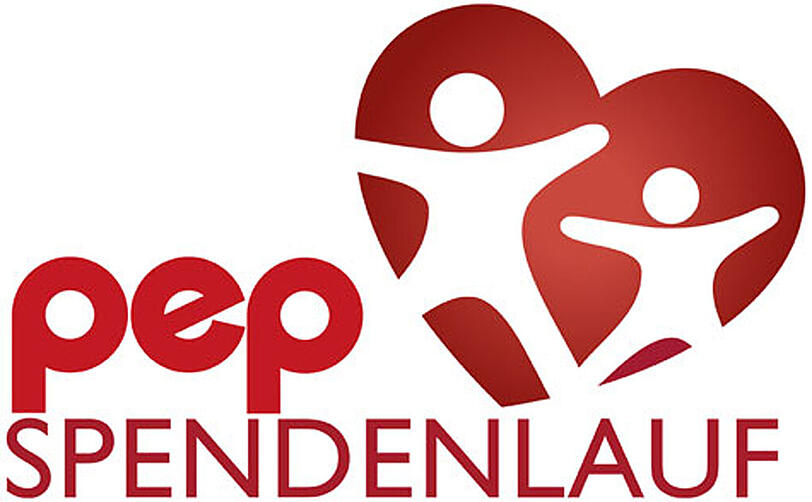 Das Logo des pep-Spendenlaufs: Noch bis 15. Mai um 12 Uhr kann man sich anmelden.