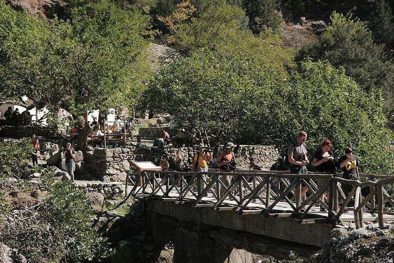 Kreta: Rastplatz in der Samaria Schlucht im Westen der Insel.