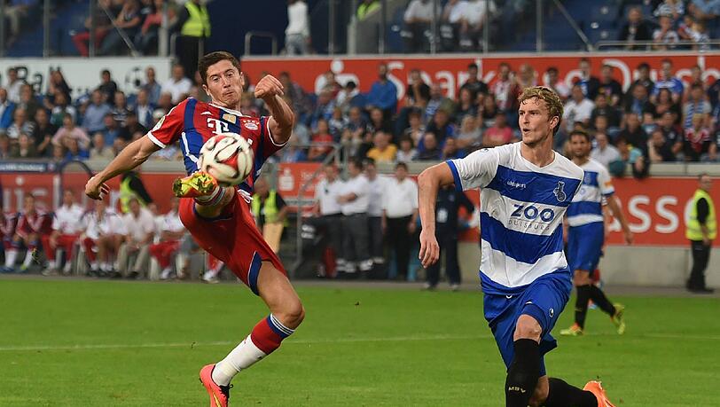 Der Debütant Robert Lewandowski machte das einzige Tor für den FC Bayern.