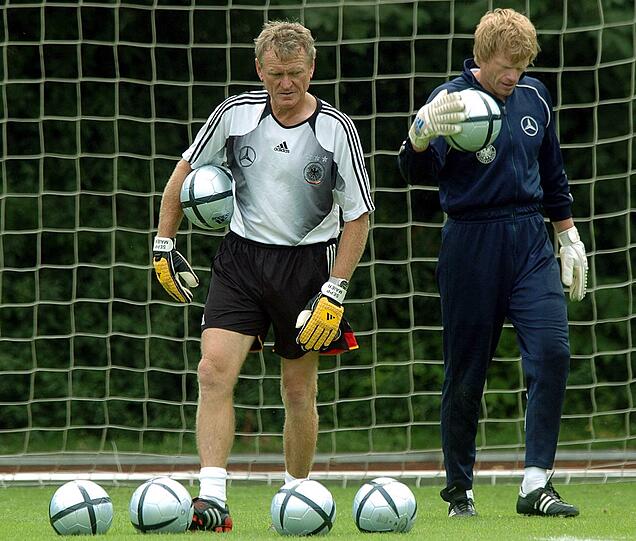Lange ein erfolgreiches Duo in der Nationalelf: Maier (l.) und Oliver Kahn.