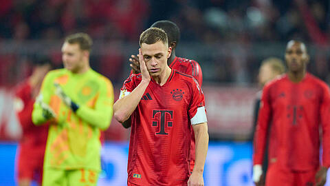 Völlig bedient: Joshua Kimmich nach dem Pokal-Aus in Leverkusen.