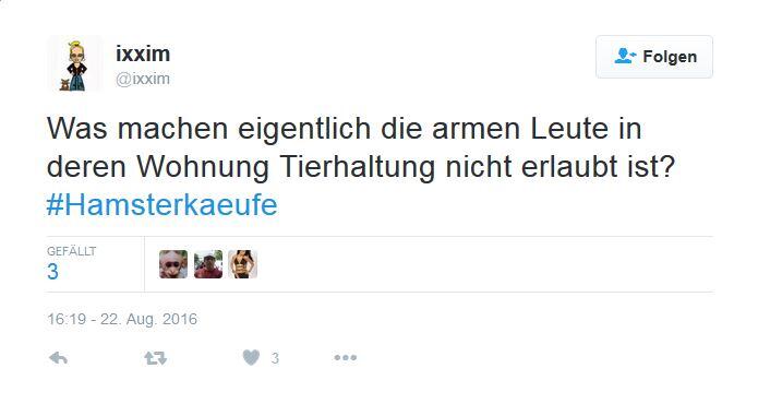 So amüsieren sich Twitter-User über die Hamsterkäufe im Konzept zur Zivilverteidigung.