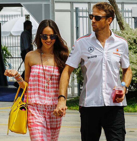 Jenson Button und seine Frau Jessica Michibata