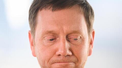 Michael Kretschmer (CDU) bei einem Termin.