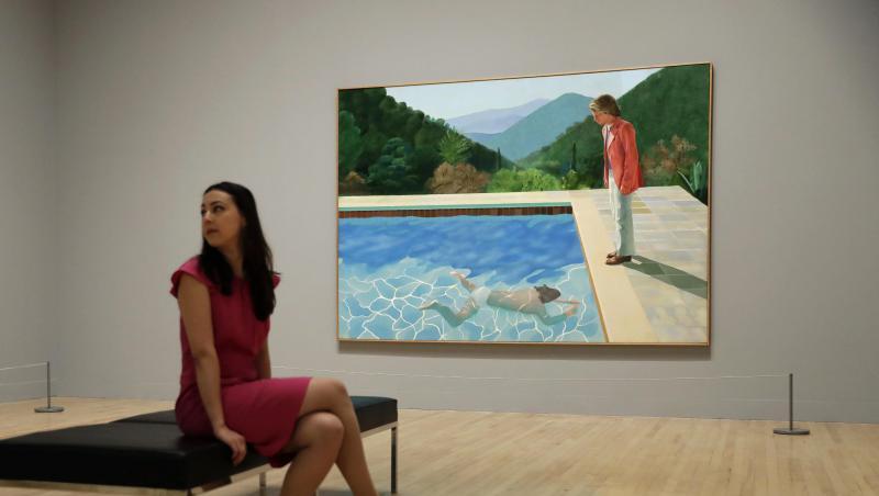 David Hockney, Portrait of an Artist (Pool with Two Figures), 1972. David Hockney, Portrait of an Artist (Pool with Two Figures), 1972.