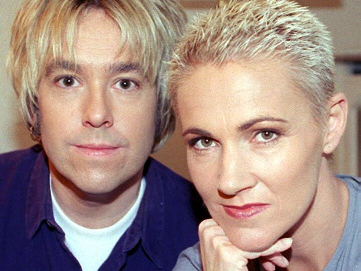 Per Gessle (l) und Marie Fredriksson 1999 in Hamburg.