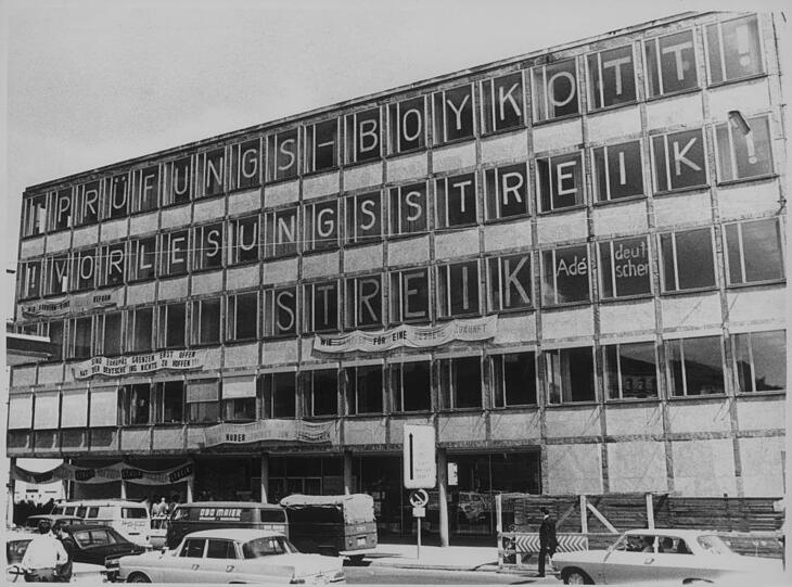 1968 sind auch Architekten Freunde von Revolte.