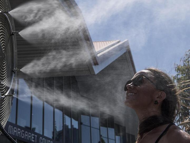 Die temperaturen erreichen mehr als 45 Grad Celsius.